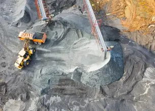 A coal mine as seen from above